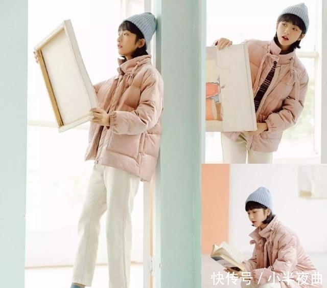 白色|短棉衣+休闲裤,是2018年小个子最流行的穿搭,太显高了!