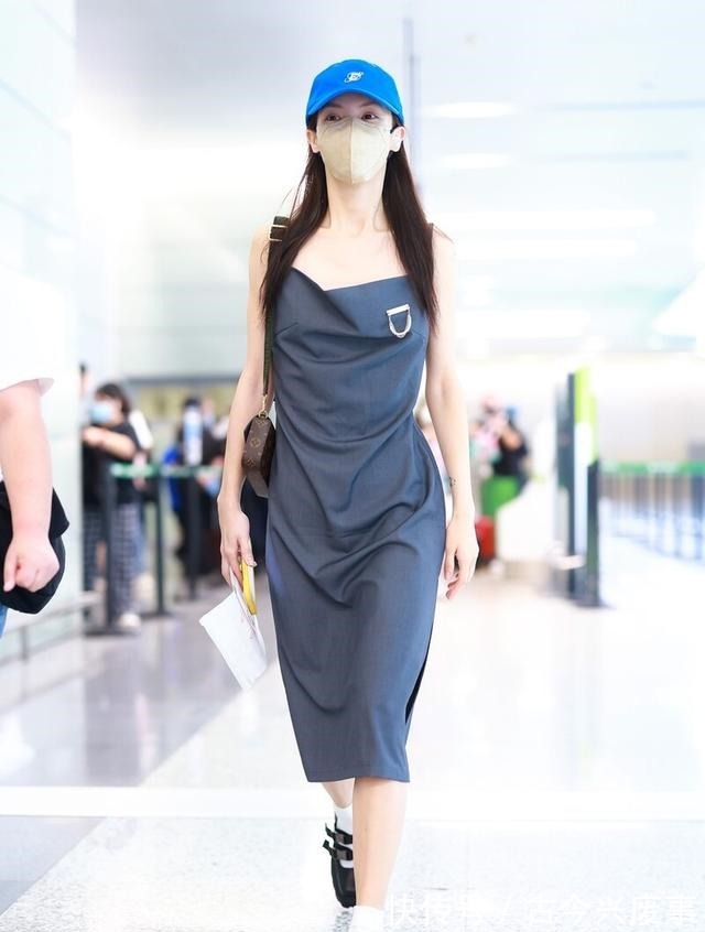 金晨也太瘦了吧,穿长款T恤空空荡荡,戴