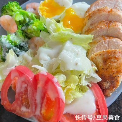 鸡胸肉|#一周减脂不重样# 低脂高蛋白|美式恺撒大沙拉