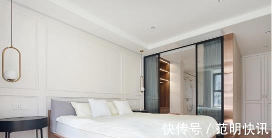 玻璃门|115㎡美式轻奢住宅,沉稳华丽大气,还有这么大的衣帽间!