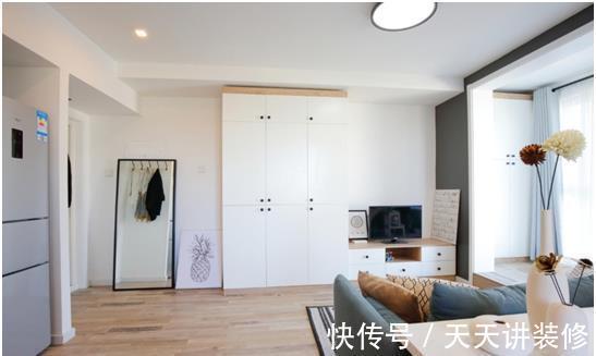干湿分区|50平米小户型欧式风,客厅加个地台,好看又实用