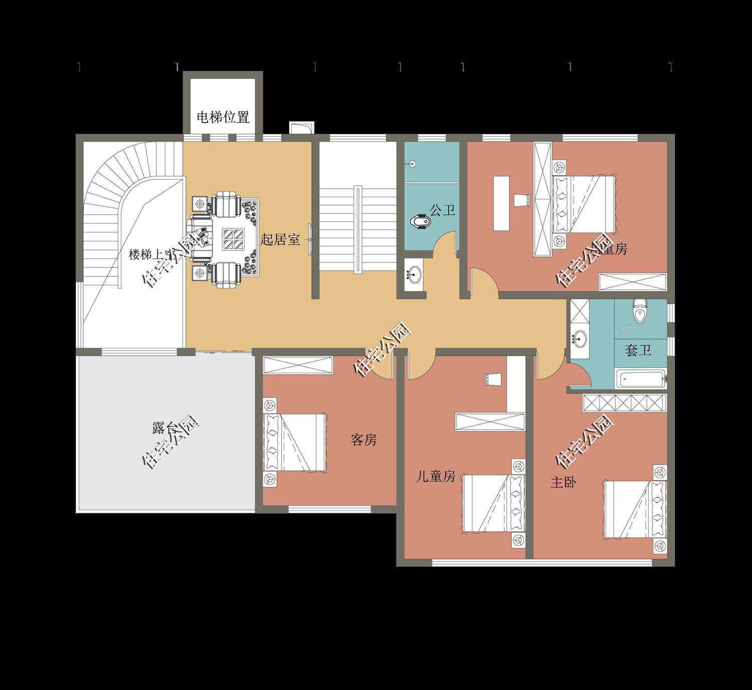 平面|农村盖房就在这10套里选一套,颜值高还实用,尤其第7套特别亮