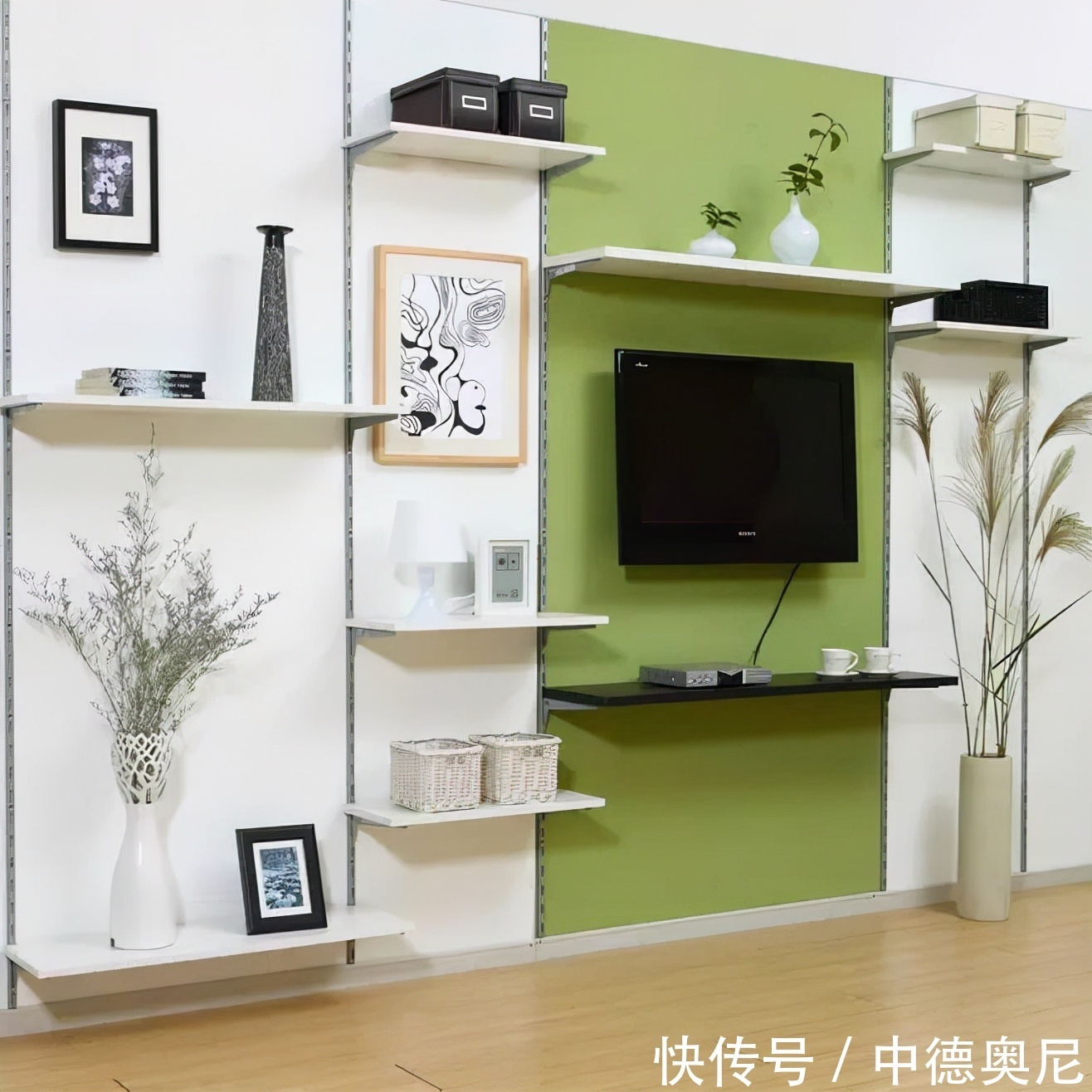 展示架|简约而不简约的电视柜设计,让空间充满活力