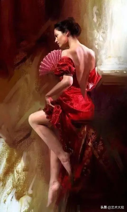 ri@西式风格淑女绘画——当代画家Richard S. Johnson人物油画欣赏