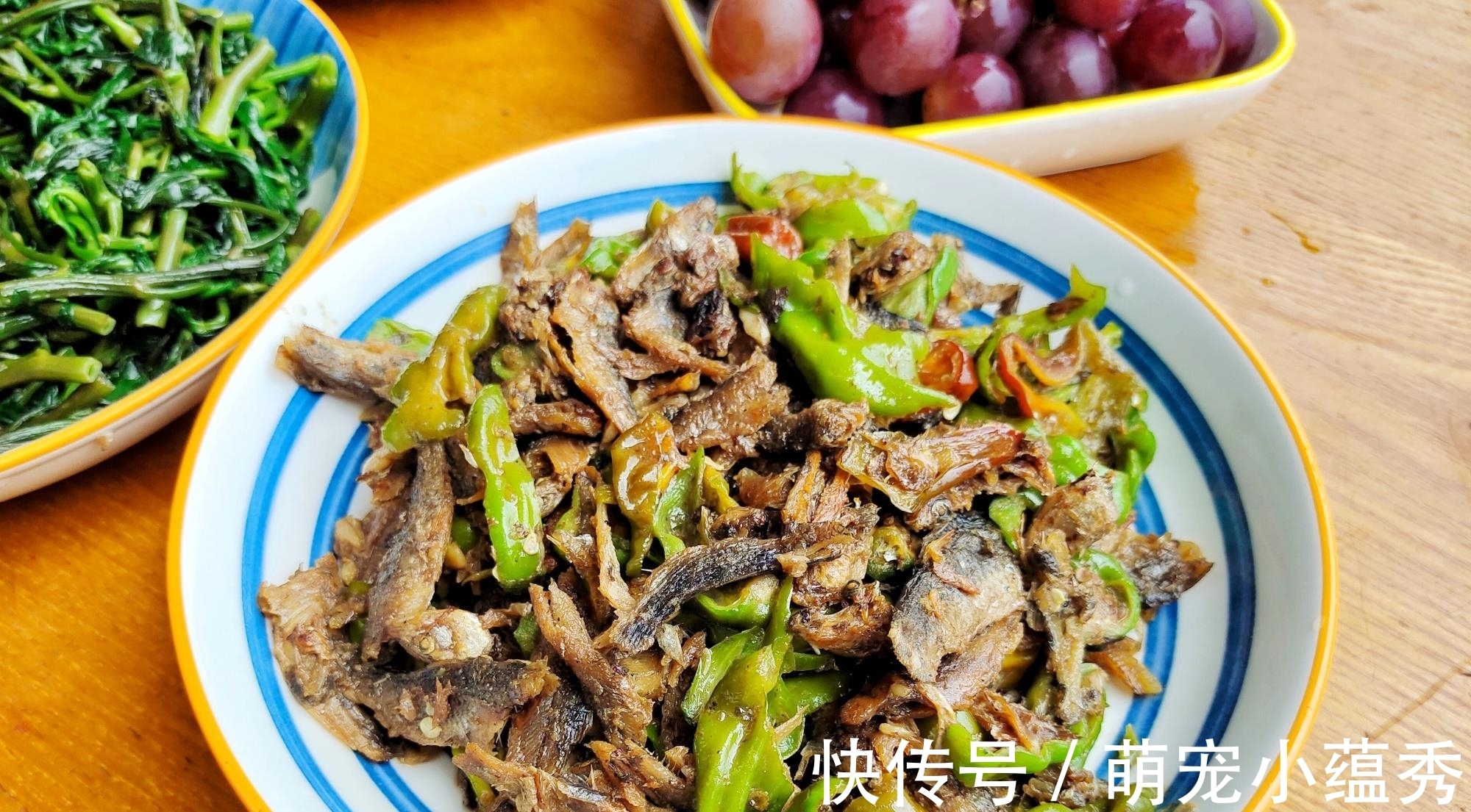 小炒|两口子的午餐,三个菜,一荤两素,没花一分钱