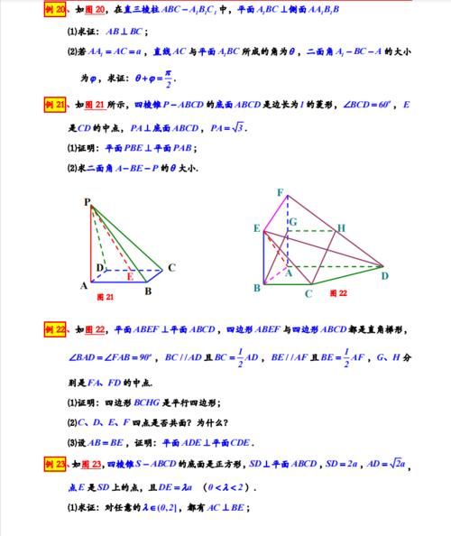 高考数学23个立体几何与空间向量专题，习题+答案，一学就会！