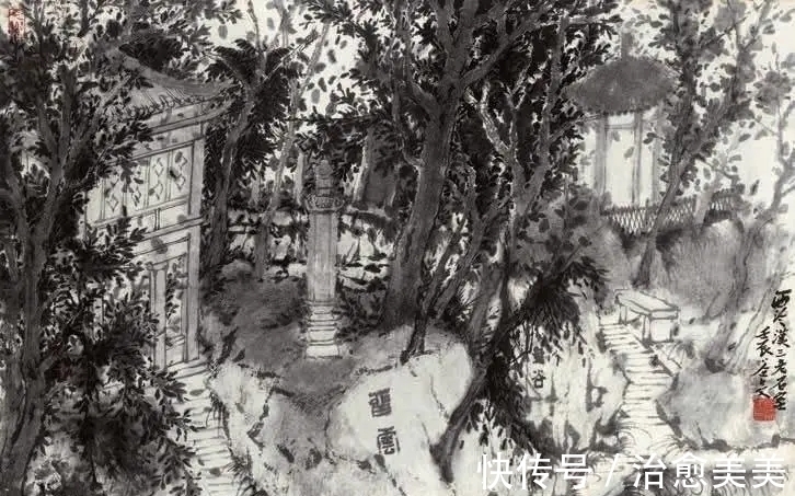 水墨山水画$中国美院|二十多年来,他的水墨山水画影响了众多青年创作者