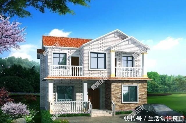 三室|宽11-12米间的两层别墅，都带大露台，适合老家建！