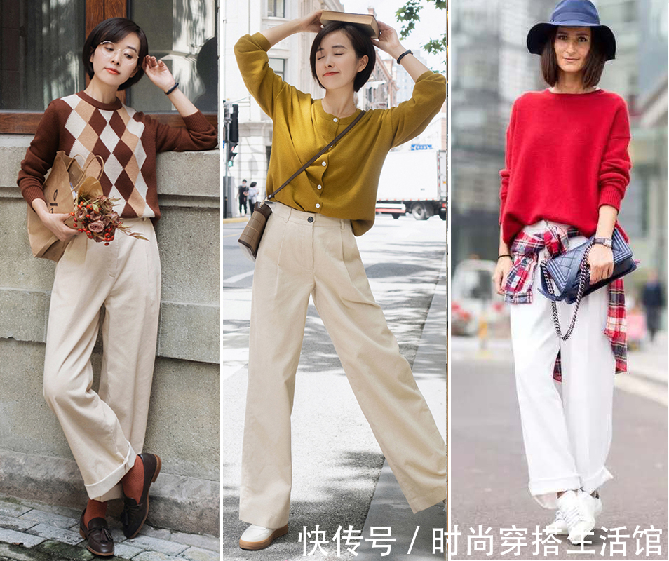西装裤|毛衣下面搭什么??记住这“4个搭配法则”,时髦保暖还显气质