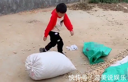 奶奶|萌娃“开拖拉机”帮奶奶运花生走红,不愧是全村最靓的那个仔