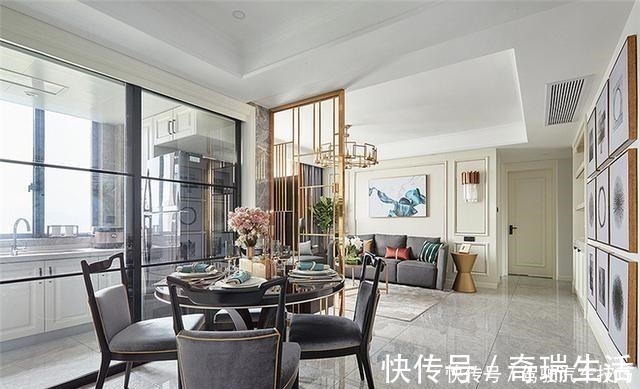 客厅|一进她家就被迷住，美式轻奢经典搭配，总是惊艳动人，实在很精致！