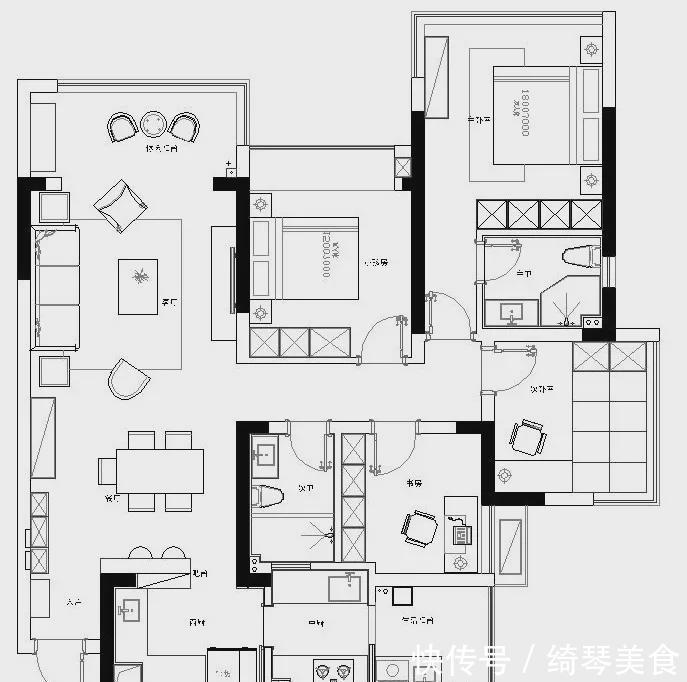 美式|142平美式四居室,户型方正,色调浪漫又温馨,以后有房也这样装
