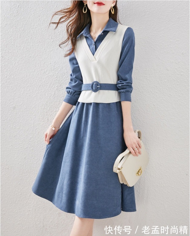 穿搭 春季日常穿搭,“牛仔蓝”连衣裙,展现优雅气质