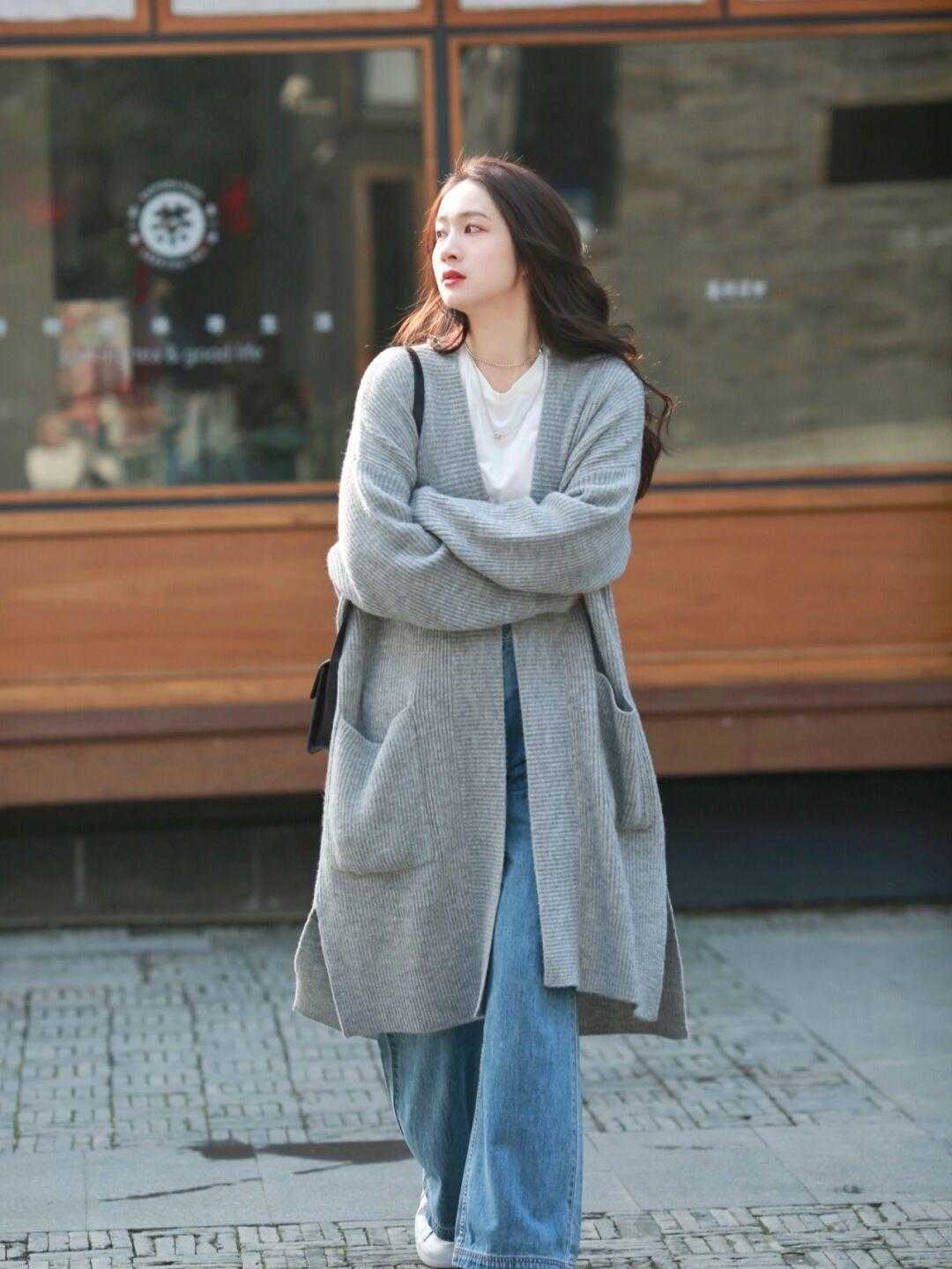 长衫 提前备几件针织长衫吧!初春穿它出门,绝对让你美到“巅峰”