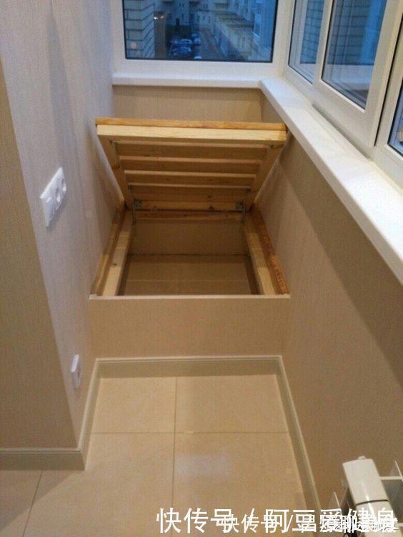 储物空间|以后阳台就学他这样装,抬高30公分,做个甲板地台,啥都能塞里面
