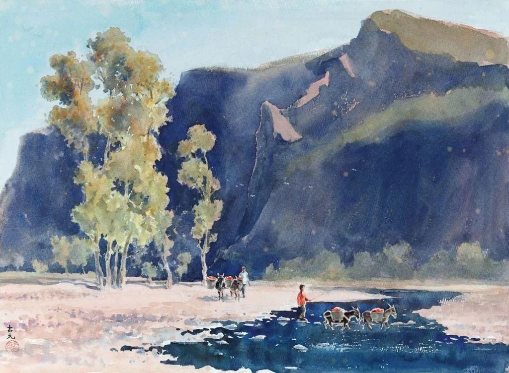 水彩|他被徐悲鸿称为“中国艺术界卓绝天才”,融入水墨意境的水彩,太美好了!