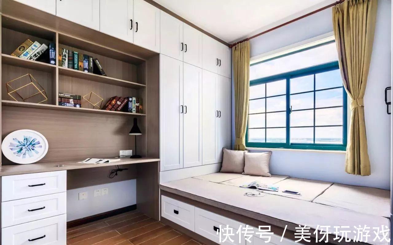 台面|小户型:小卧室一定要装个书桌柜,不占空间还可以当书房用!