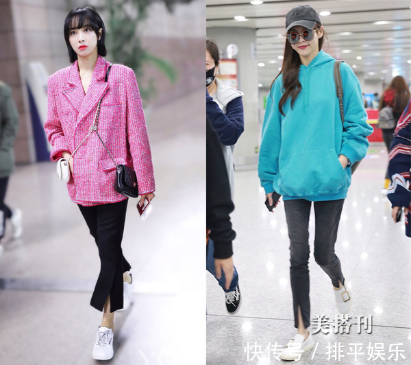 穿搭 明星达人时髦穿搭来学下，小小裤脚开叉，瞬间提升你的时髦度