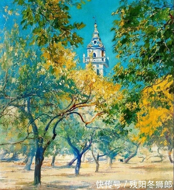 锡切斯@朋友都是现代派画家,但他坚守传统油画结合印象派技法,获奖无数