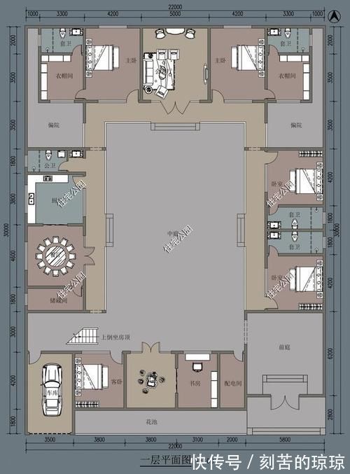 平层|农村建房还是有个院子好，10套农村平层小院，既能停车还能养鸡鸭