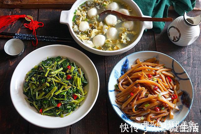 爆炒|晒晒我家的午餐，两菜一汤，全是神兽爱吃的味道