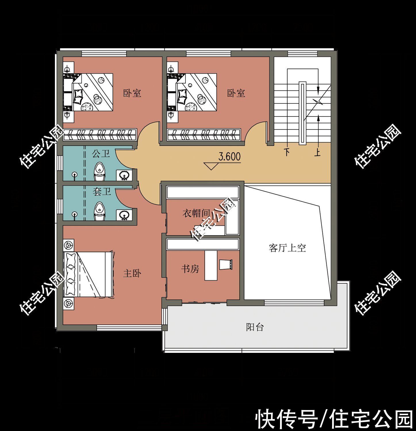 户型|15套挑空客厅户型，专为农村老百姓设计，2021年这样建房面子十足