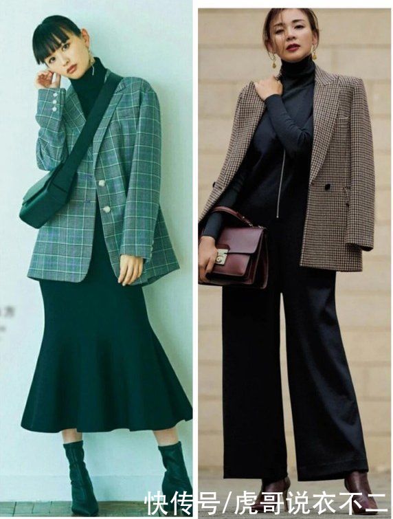 40岁女人开春别总穿卫衣，日系风西服指南来了，照着穿真优雅