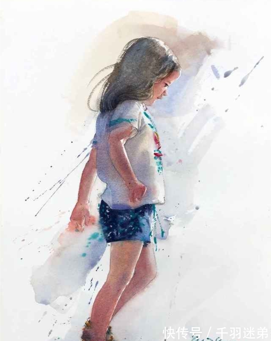 人物画!震撼,让人由衷赞叹的水彩技艺——尤德斯五彩斑斓的光色世界