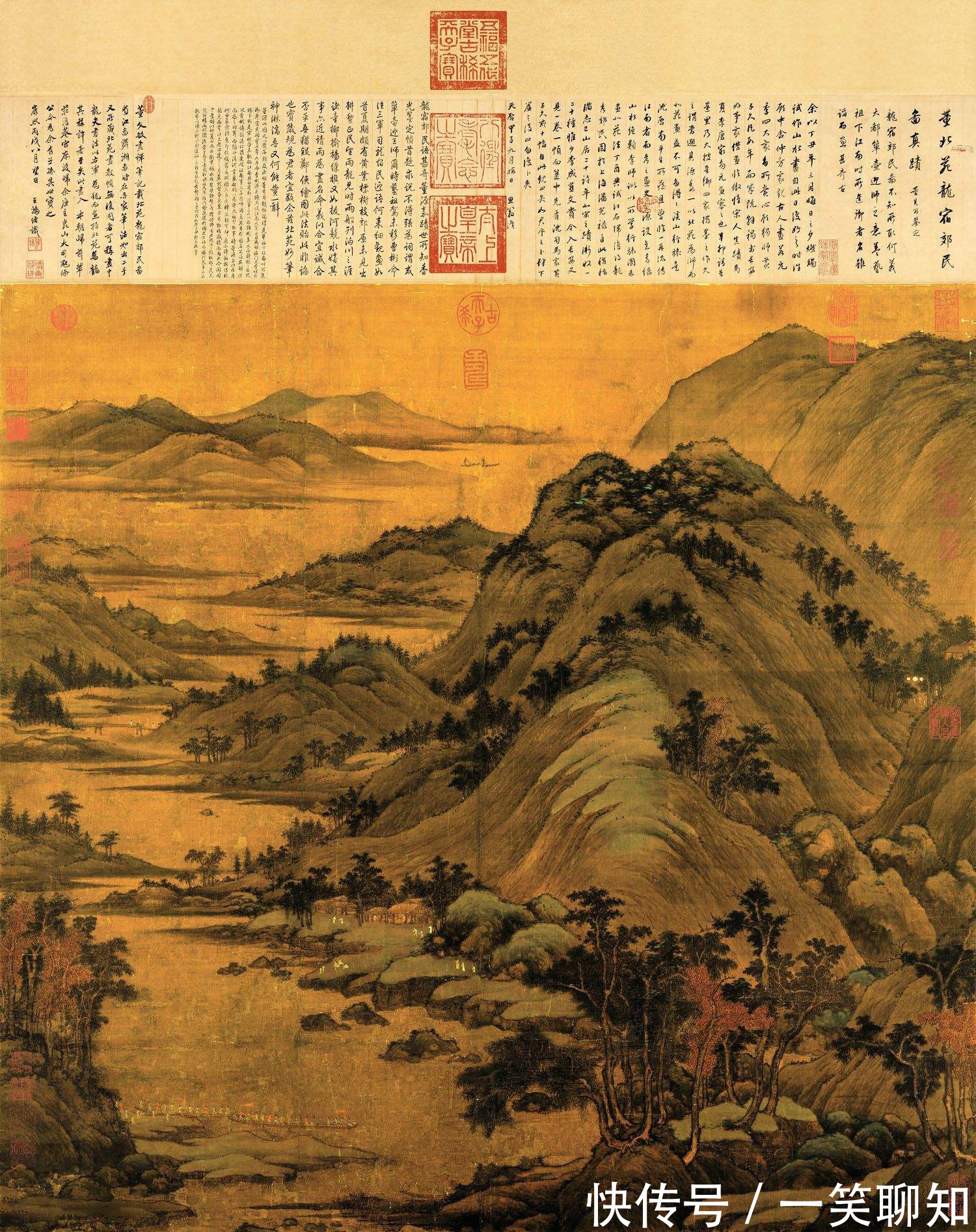 董源#新印象主义很牛?我国这位画家创造的类似画法比法国人早900多年