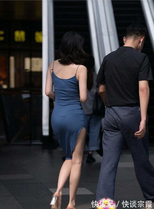 美女 紧身吊带裙,洋气优雅,更显美丽芳华
