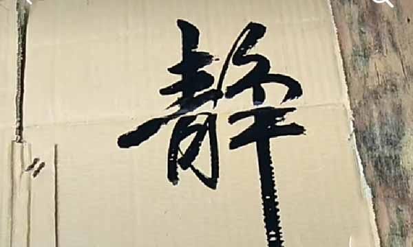 美女&美女利用废旧纸箱练习书法,字迹洒脱飘逸神采飞扬,让书法家汗颜