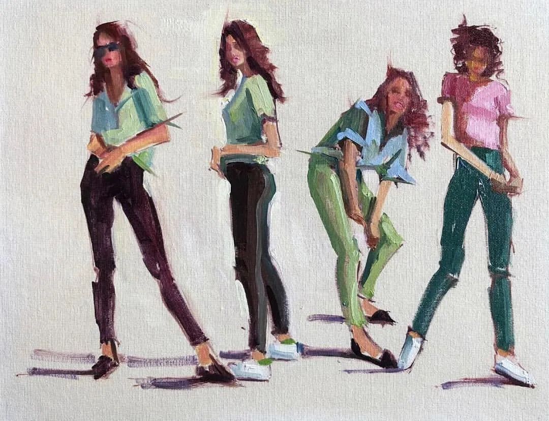 概括的笔触,光影和色彩具佳!