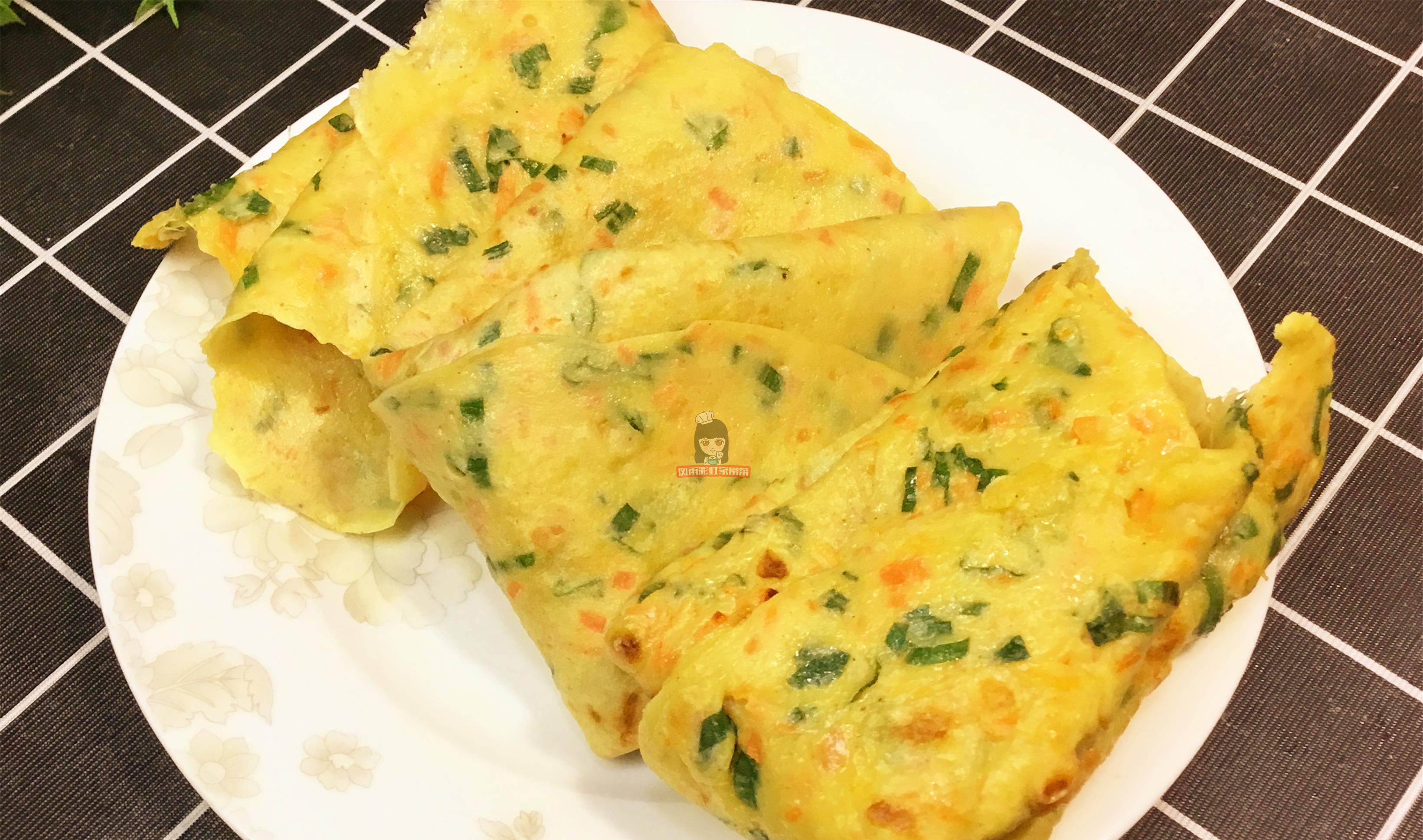  快速|最快速早餐饼，4个鸡蛋，一碗面，筷子搅一搅，5分钟做好10张