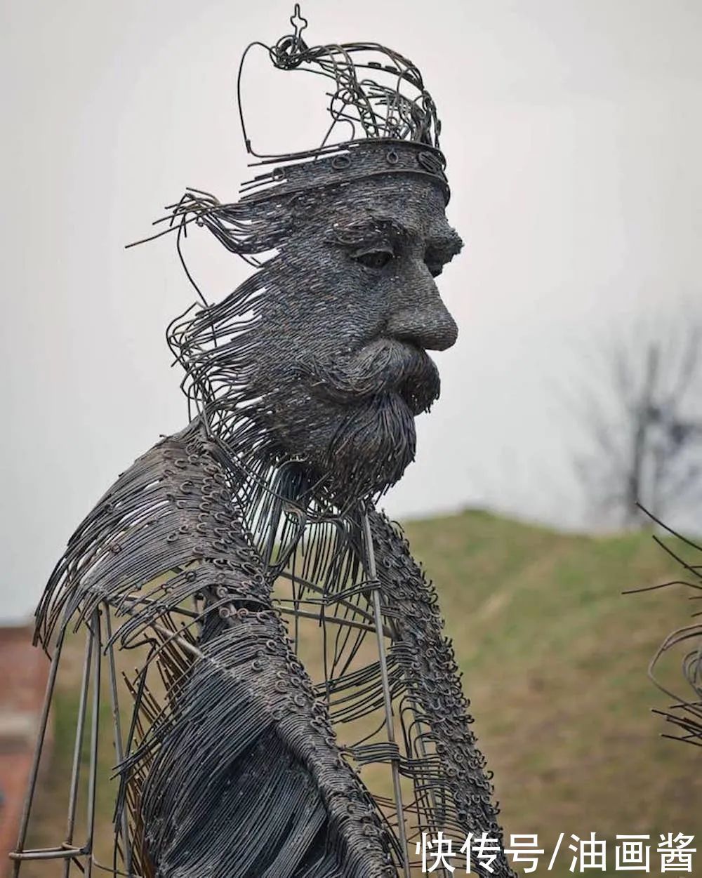 达里乌斯·休利|他用钢丝“画”出立体的人物肖像,看完作品后,让人赞叹不已