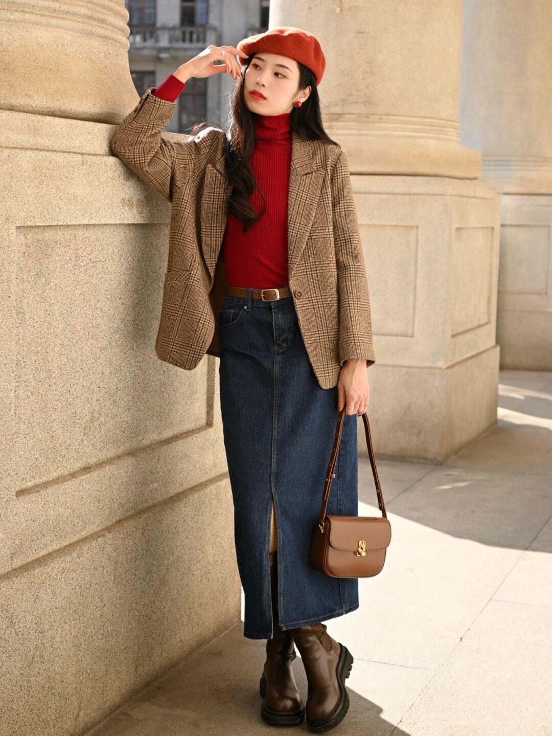 羽绒服|冬天别只会穿羽绒服,加厚西装外套更加干练,穿上身通勤又百搭!