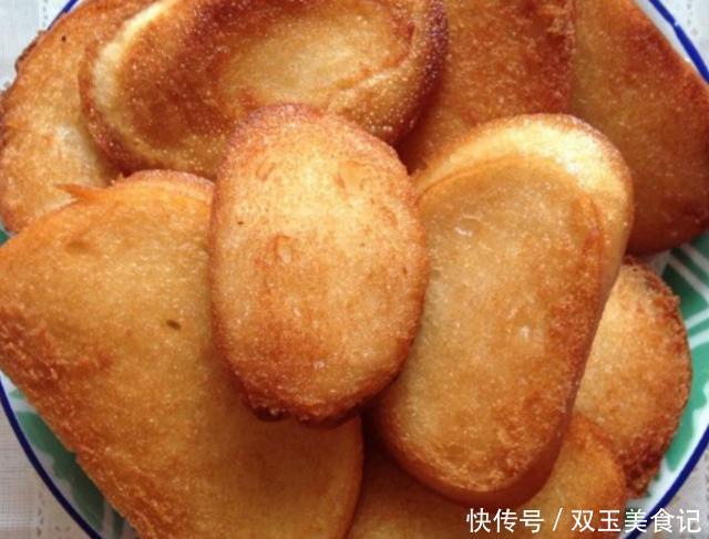 馒头片不要裹着蛋液炸了？教你学会这个小技巧，外酥里软不吸油！