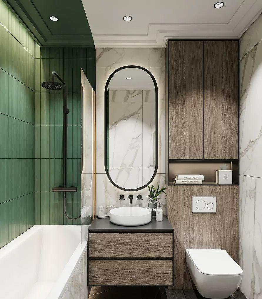 洗手盆|卫生间的10个设计原则，让小卫生间装出豪宅的大气感！