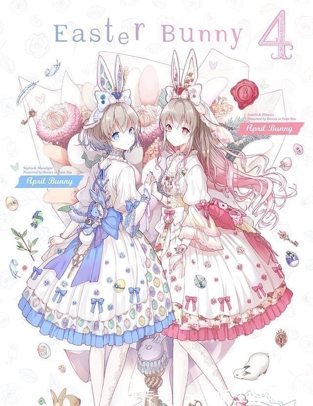 复古风#画师笔下12月份拟人化,8月是清纯少女,4月份最特别