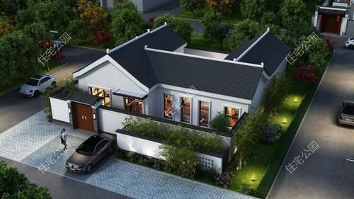 农村|农村建房还是有个院子好,10套农村平层小院,既能停车还能养鸡鸭