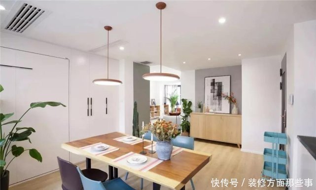 北欧|87平北欧混日式风将客厅打造舒适的家庭影院,阳台设计成品茶区