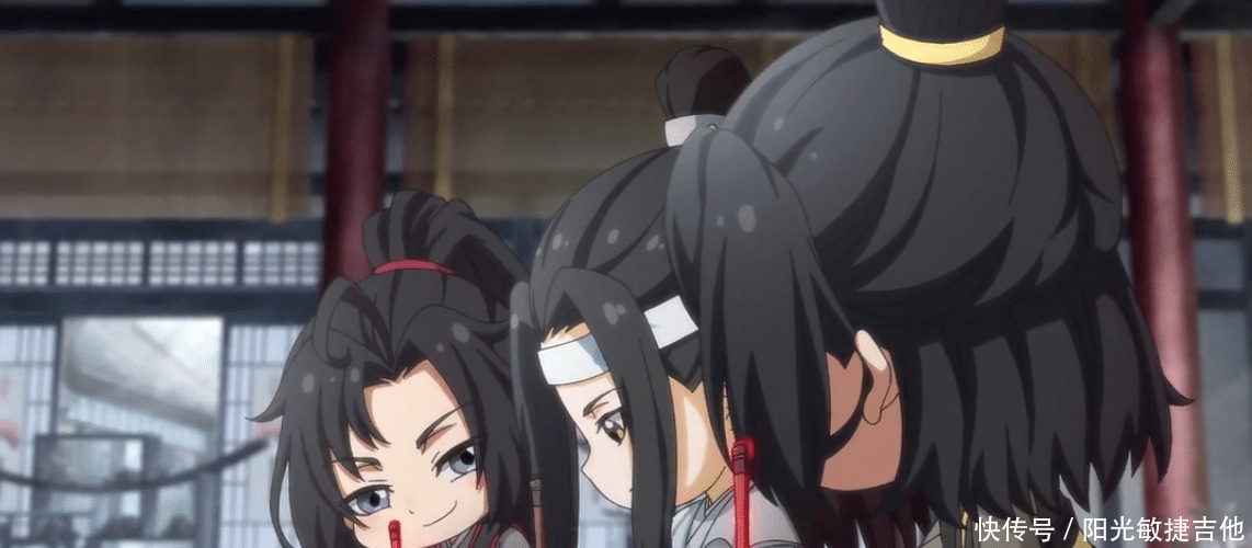 一本正经|Q版魔道祖师,奶羡与蓝二开战,一本正经还是扛下来了