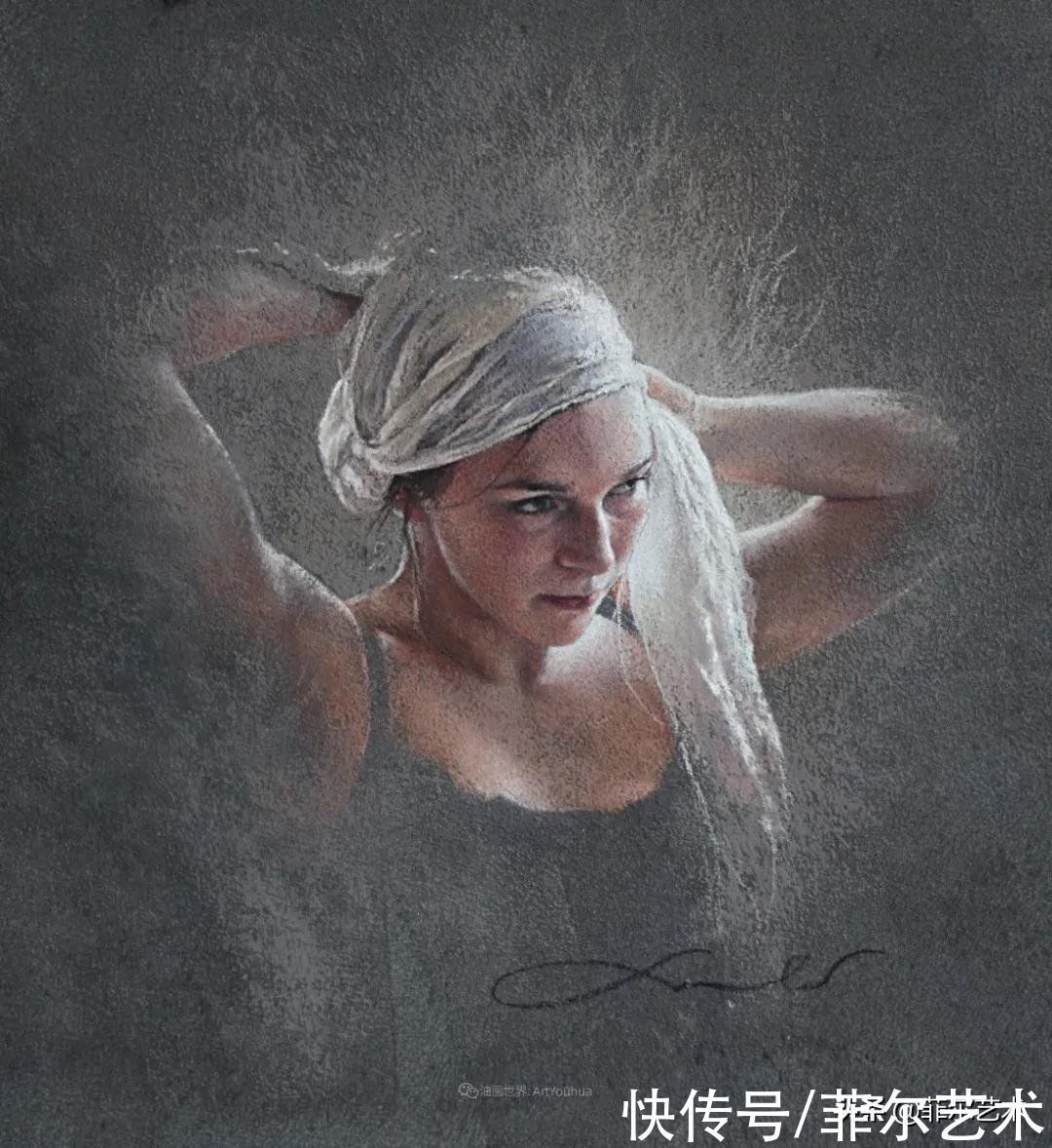 艺术学院$法国女粉彩大师,描绘的女性之美,细腻柔和