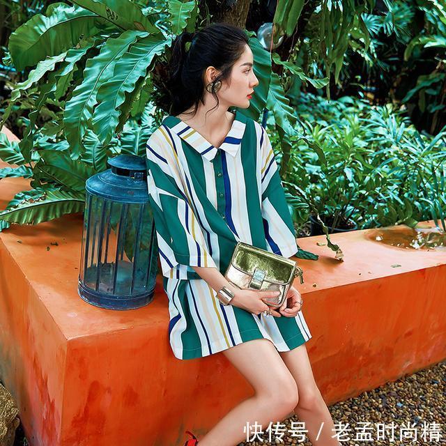 棉麻 还在穿短款衬衫就过时了,现在流行时髦衬衫裙,显瘦也显女人味