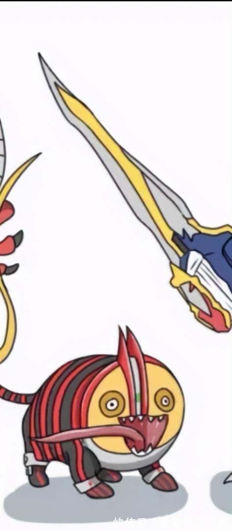 假面骑士剑|当五个假面骑士变成卡通造型,龙骑成为真正的红龙