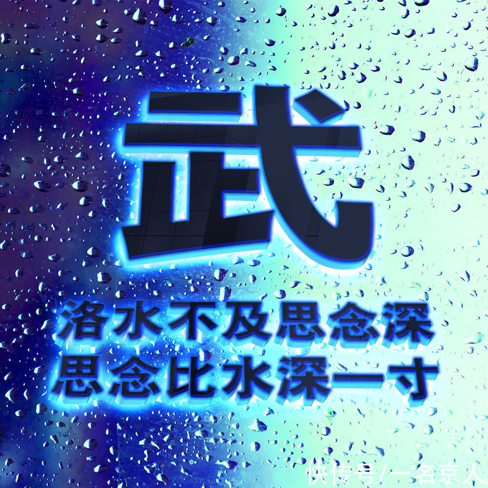 白萍|爆款蓝色质感雨滴头像，梦幻百家姓创意壁纸，21张为你而来