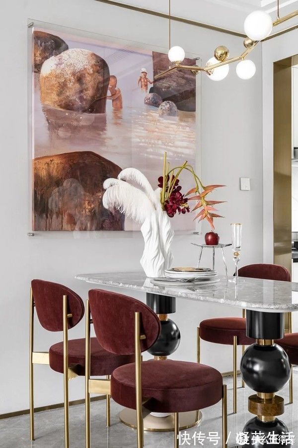 电视背景墙|这才是轻奢风,115㎡精致小生活,堪比电影里的场景