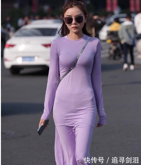淡紫色|淡紫色连衣裙，显白又减龄
