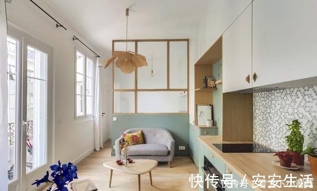 隔断|女孩28㎡小家：满墙的柜子贯通厨房至卧室，蜗居一样精致又舒心！