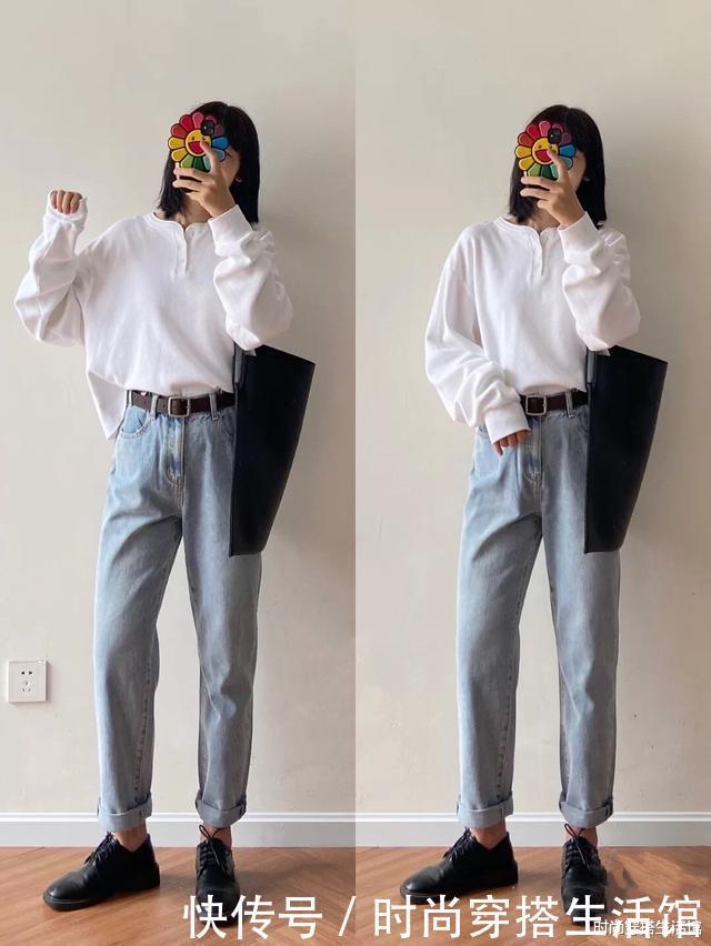 t恤衫|腿粗胯大的女生怎么穿?4个“显瘦公式”,轻松拥有曼妙身姿