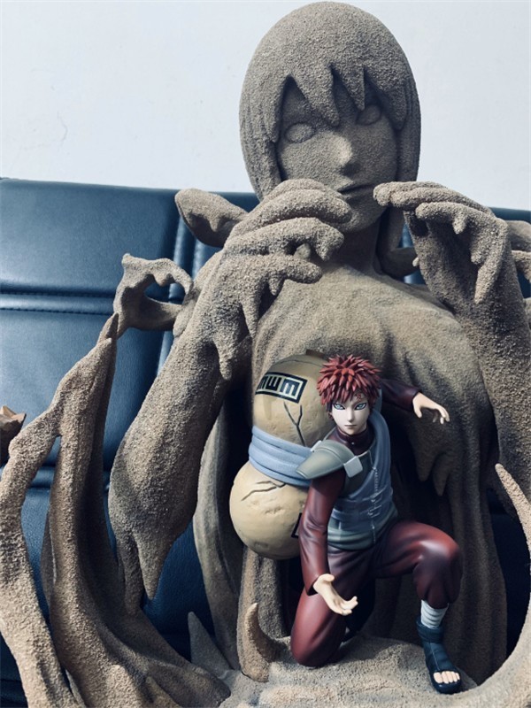 沙子|土豪晒我爱罗砂之守护手办,放大身后的加瑠罗,沙子是真的?